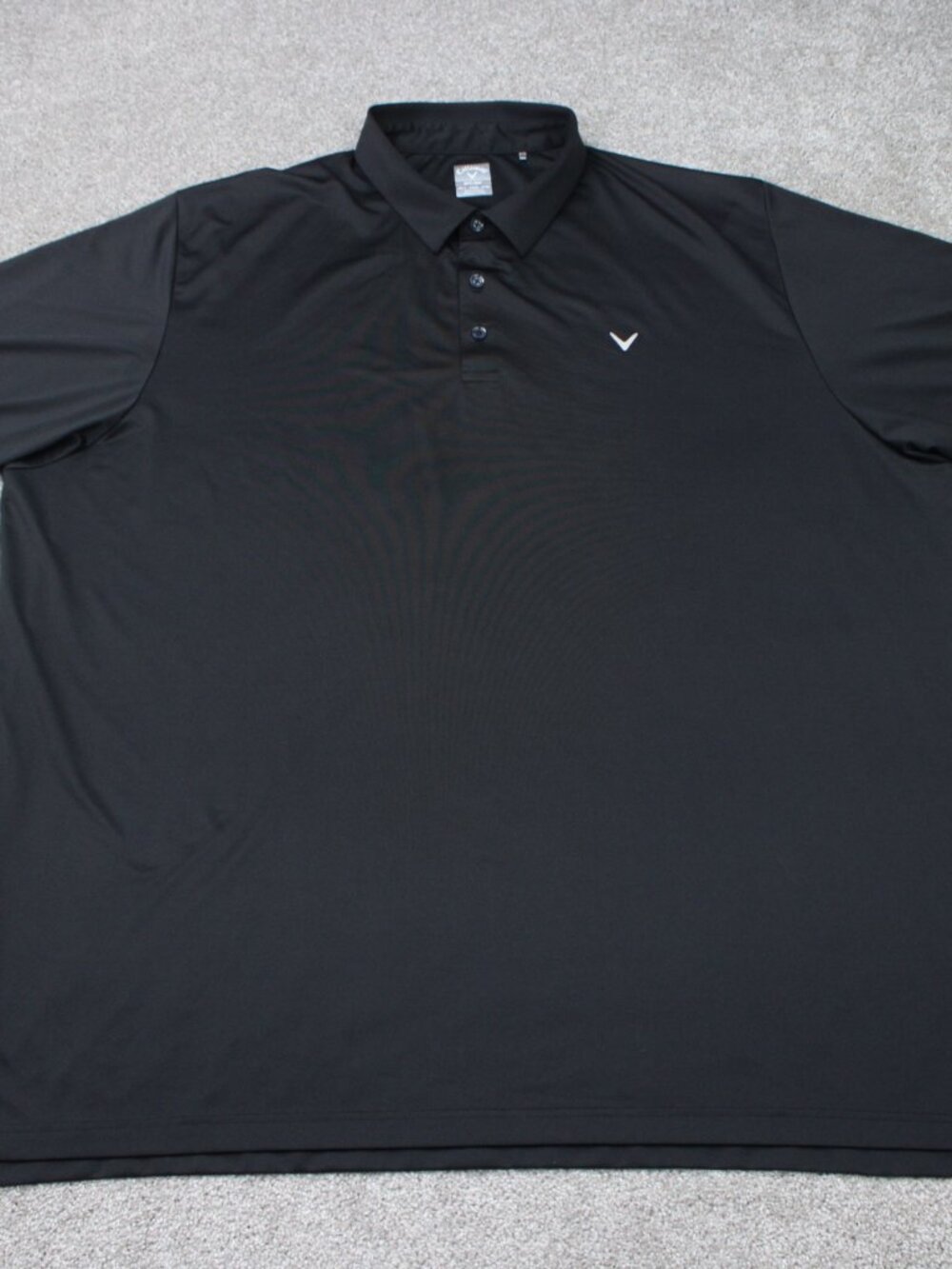 Callaway Polo Shirt Mens 4XLT Tall Black Opti-Dri Golf Swing-Tech Short Sleeve